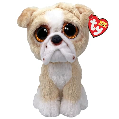 TY Pooch Bulldog Beanie Boo 14cm – Soft Plush Toy for Kids – Collectible Cuddly Character Plush