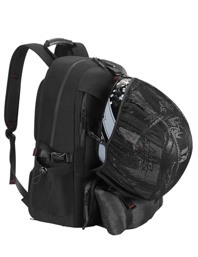 TINGPAI 50L Motorcycle Helmet Backpack, Waterproof, Oxford Cloth, USB, Headphone Jack, Large Capacity, Laptop, Long Distance Travel