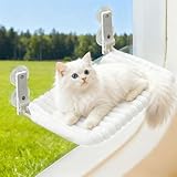 support pliant hamac Facile à monter : la chaise longue pour fenêtre pour chat ne nécessite aucun outil, a une structure stable et simple, ne nécessite pas de perçage, est facile à installer et peut être démontée et réinstallée.