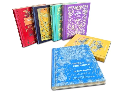 Jane Austen 6pc Solid Wood Handmade Book Coaster Set