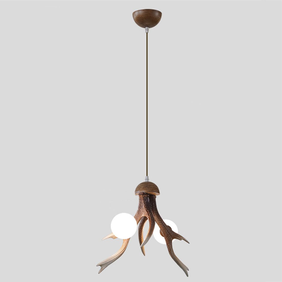 KXEcoLife G9 creative antler lamp, Scandinavian chandelier, entrance decorative for restaurant bar card seat cafe B&B log cabin chandelier,A
