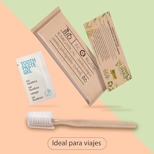 Dental Set, Zahnbürste und Zahncreme| Öko Dental-Set einzeln verpackt| Für Hotels, Reisen und Events|Zahnpflege Sets| 50 Stück – Bild 3