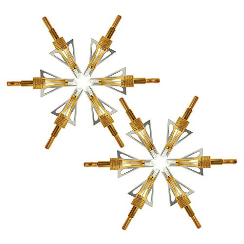 Zzuus 12Pcs Archery Broadheads 3 Fixed Steel Blade 100 Grain Hunting Arrowheads Fit For Compound Bow And Crossbow #TOP5