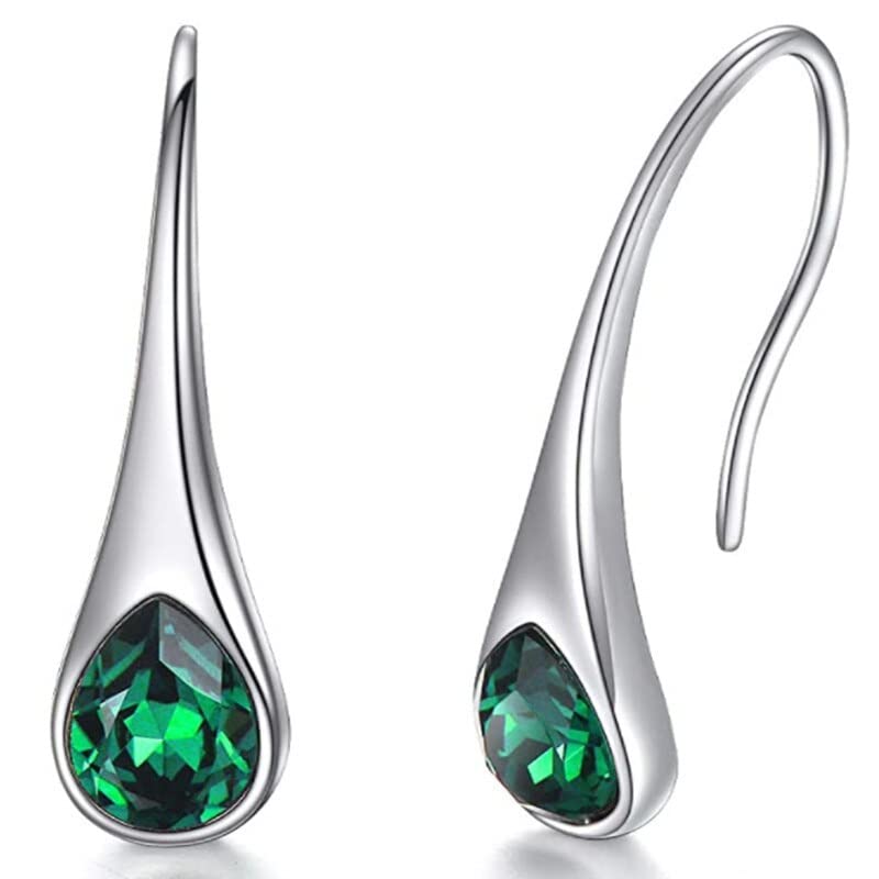 Boucles d'oreilles saphir argent sterling pour soirées et quotidien