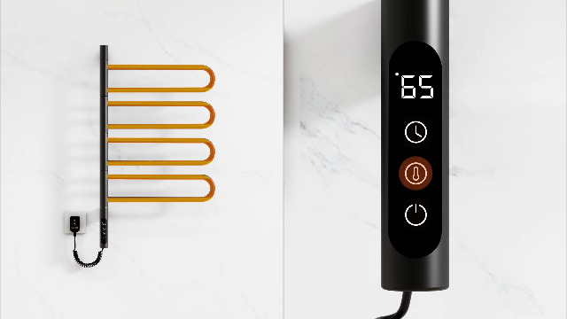 Scaldasalviette Elettrico Da Bagno 170W - Timer E Temperatura Regolabile, Nero IPX5 - Foto 11