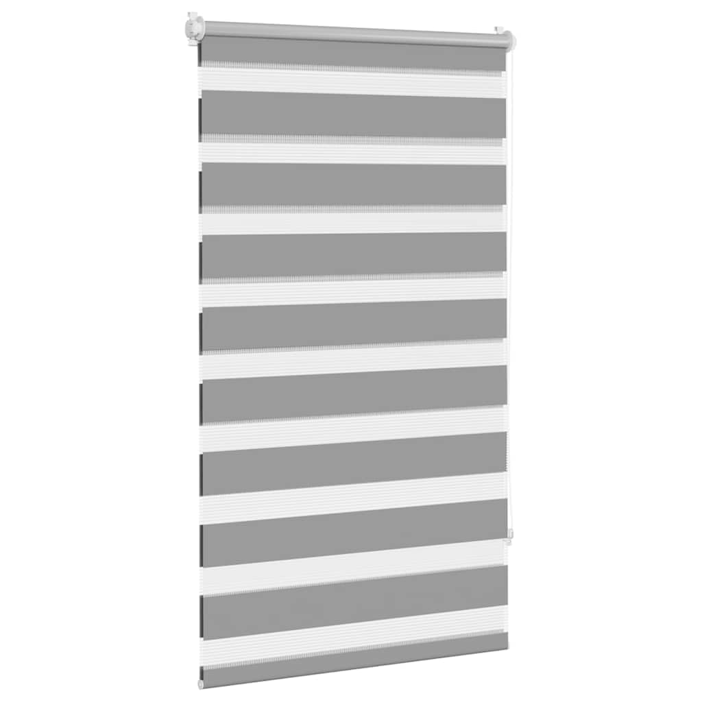 Store vénitien Enrouleur Gris 90 x 150 cm avec Tissu en Polyester, réglable sans perçage, idéal pour fenêtres et Portes, Protection Solaire et intimité, Design Moderne