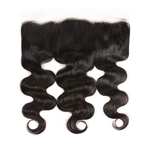 16“Free part Ear To Ear 13x4" Body Wave Frontal Lace Closure Free Part, 9A Unprocessed Peruvian Virgin Best Human Hair Extensions Lace Front ClosuresTop Natural Color (16 Frontal)