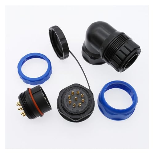 Conector SP28 de 6 pines impermeable IP68 y codo de 90 grados para fuelle 5