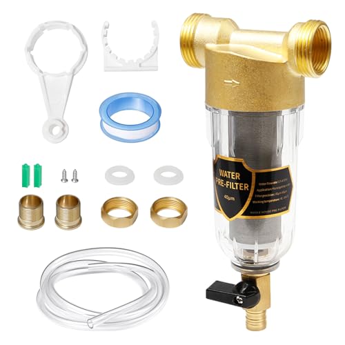 Préfiltre pour eau de puits domestique et jardin avec filtre lavable 40 microns