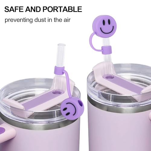 Housse de paille 10mm en silicone violet clair Whaline pour gobelet