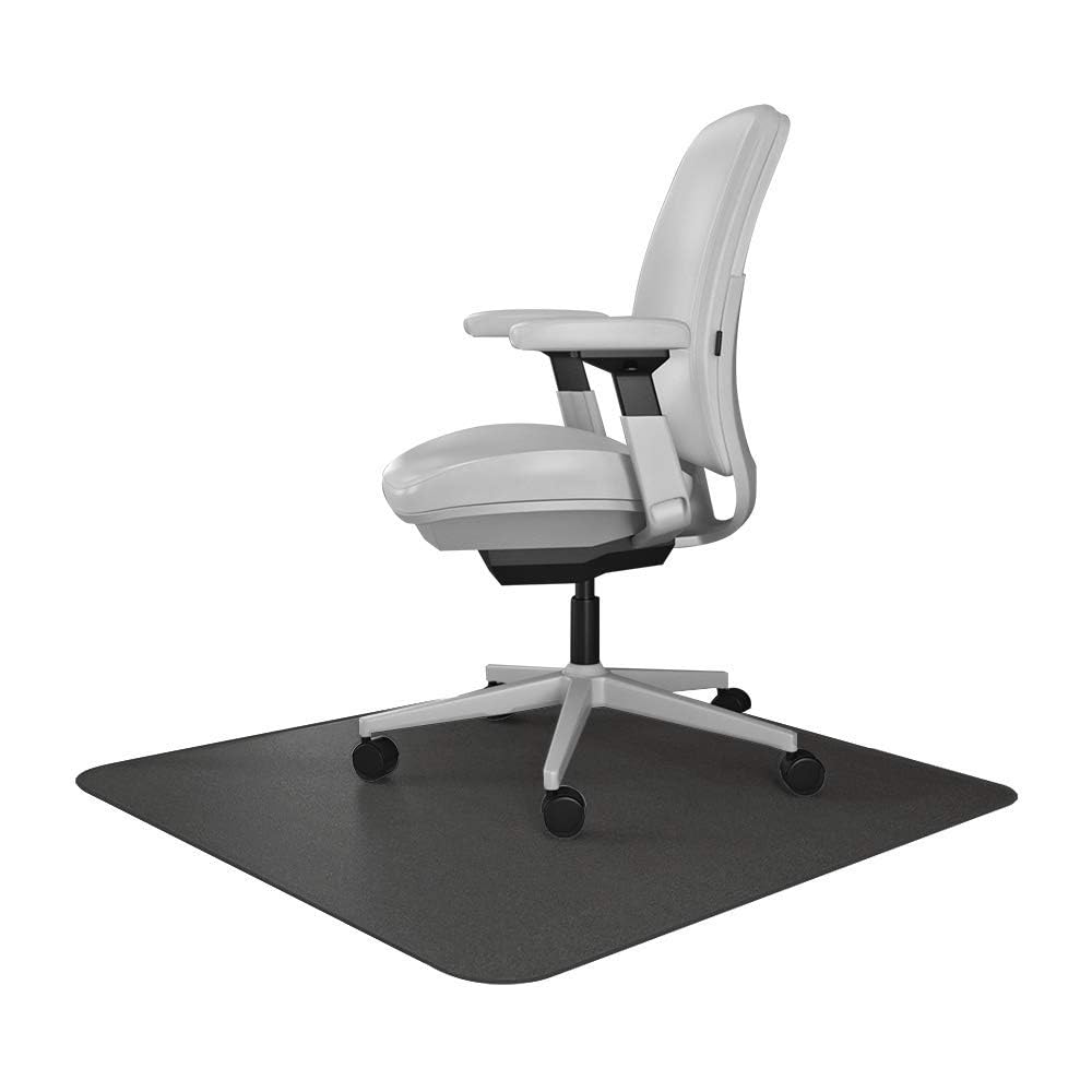 Resilia Office Desk Chair Mat - for Low Pile Carpet (with Grippers) Black, 30 Inches x 48 Inches, Made in The USA