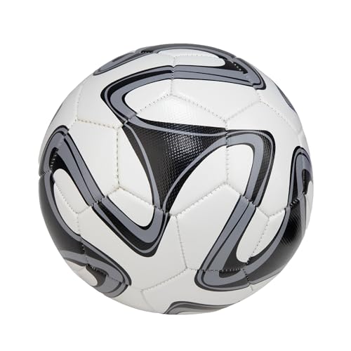 Image of WHACKK Pele Black & White Football (Size 5) - 32-Panel Durable PVC Ball