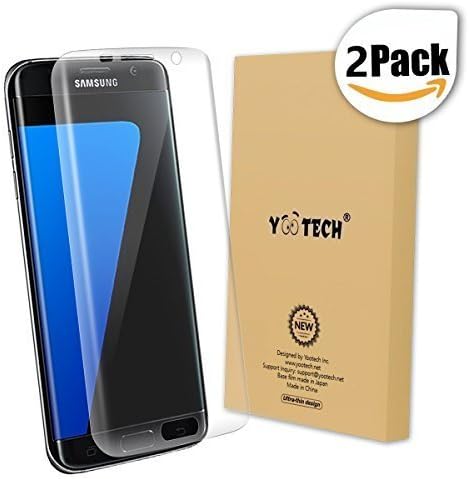 Galaxy S7 Edge Screen Protector [Full Coverage],Yootech [2-Pack] [Anti-Bubble] [HD Clear] Curved Edge to Edge Screen Protector for Samsung Galaxy S7 Edge