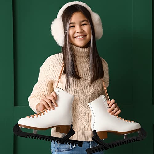 Yilloog 6 Pcs Hockey Skate Guard Ice Skate Blade Covers Hockey Skate Blade Protectors With Adjustable Buckle For Kids Adults Figure Skates (Black) #TOP6