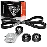 A-Premium Engine Serpentine Belt Drive Kit W/Tensioner & Idler Compatible with Ford & Starcraft Bus Cars - F-150 2010-2014, E-350 Super Duty 2017-2018, E-450 Super Duty 2017-2019, Starlite - 6.2L