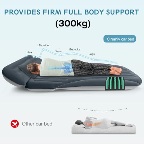 Ciremiv SUV Air Mattress for Car Camping, 6" Car Bed with Pillow & Pump - image 5