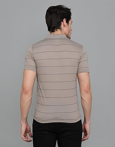 Image of INKKR Striped Polo Neck T-Shirt Dora Combo