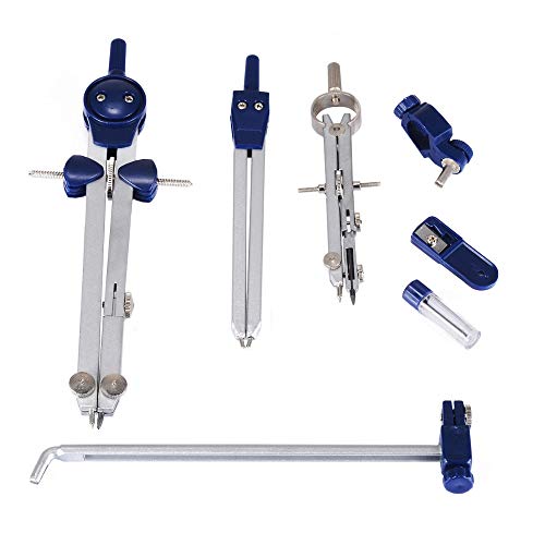Zirkel Set zum Zeichnen, Professionelles Kompass Set, Mathematikkompass Zeichenwerkzeug, Professioneller Zimmermannsbleistift Kompass für Schule, Ingenieur, Architektur und Holzbearbeitung