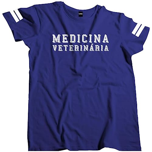 Camisa Masculina Curso Profissão Medicina Veterinária Fac 064 Tamanho:G;Cor:Azul