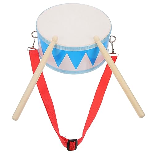 OFFIGAM Boy Girl's Percussion Instrument Double-sided Imitation Sheepskin Snare Drum for Boy Girl Develop Rhythm Confidence Fun Music Plaything Blue
