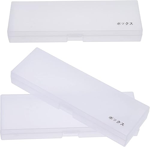 Miniatura 2 de EXCEART Contenedores de plástico, 3 unidades, estuche de plástico apilable con tapa, suministros de oficina en casa, caja organizadora de