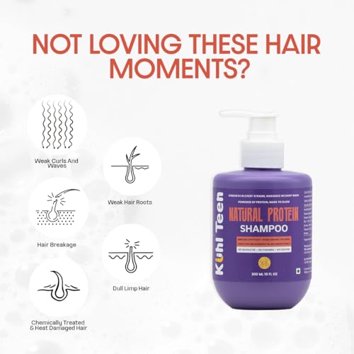 Image of Natural Protein Shampoo + Daily Vitamin Conditioner Combo| Dry, damaged & frizzy hair| With Plant Keratin, Collagen, Wheat protein, moringa & rosemary oil| Sulphate & paraben Free| 2 x 300ml