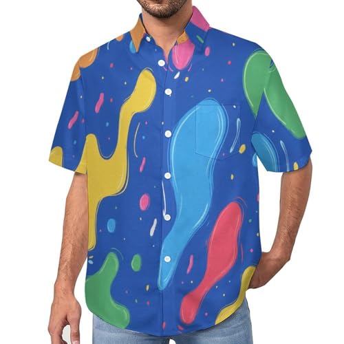 Chemise homme humour imprimé 3D pigments pour un look d'été unique