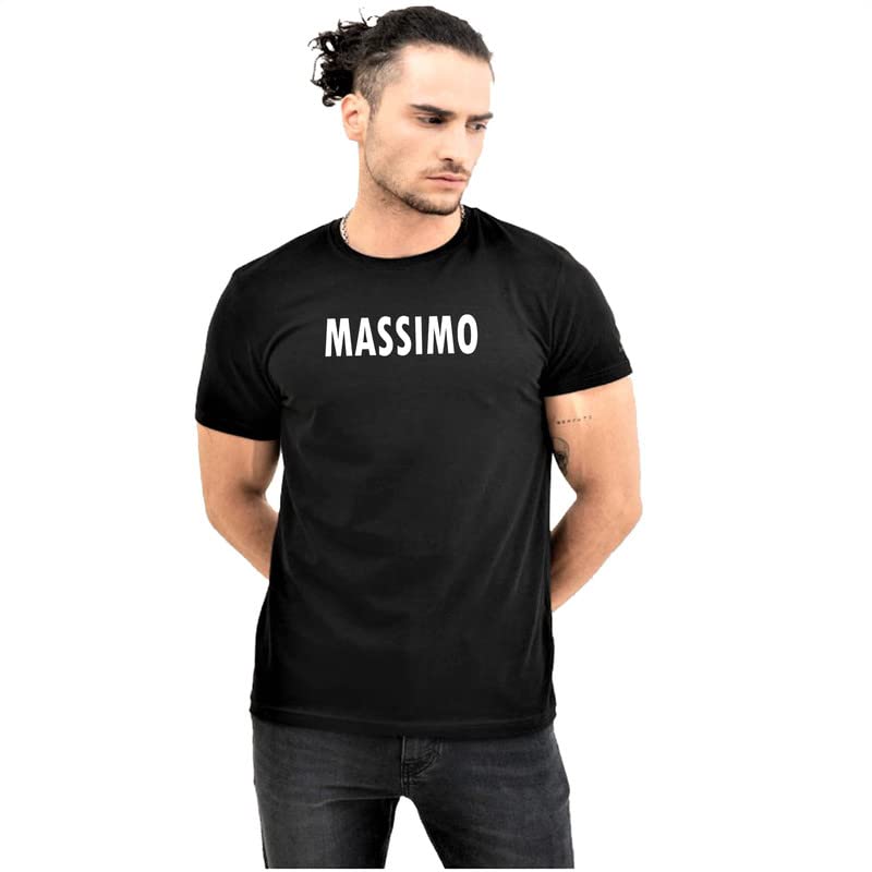 Massimo Print Cotton Printed Half Sleeves Round Neck T-Shirt