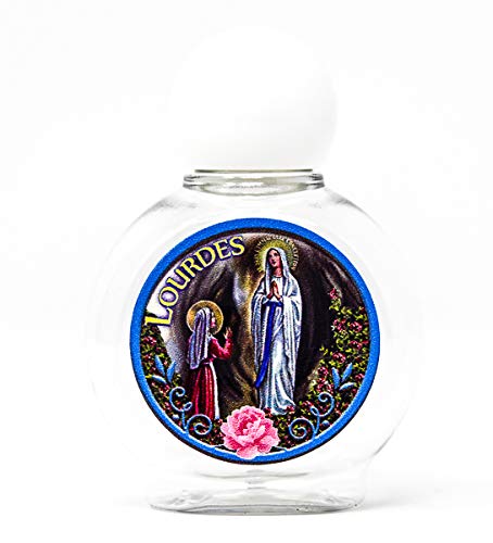 Catholic Gift Shop Ltd Lourdes Plastic Water Bottles Filled with Lourdes Holy Water & Lourdes Prayer Card