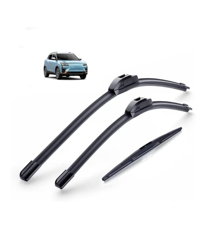 Frameless/Soft Wiper Blades and Rear Wiper Blade Compatible with Mahindra XUV 400 Ev(24"16"12"Front Rear Wiper Blade Set)-image-37