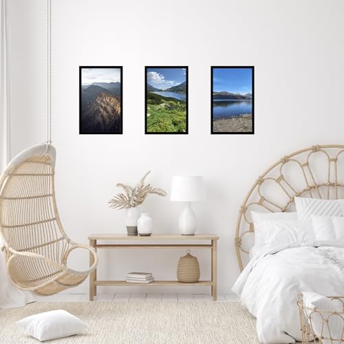 Image of JCJMY 12x20 Picture Frame Black for Poster Photo Picture, Horizontal and Vertical Formats for Wall Hanging, 12 x 20 Wall Gallery Poster Photo Frame for 12 by 20 Photos Posters, Black
