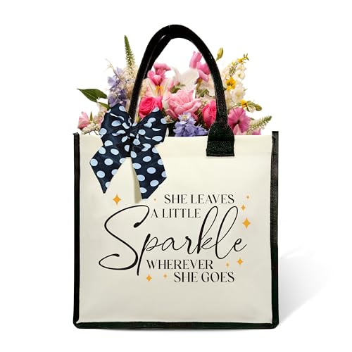 Inspirational Shoulder Beach Bag - Motivational Canvas Tote Bag Gifts