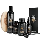 The Beard Club Advanced Beard Growth Kit - Derma Roller, Beard Growth Oil, Beard Growth Vitamins ...