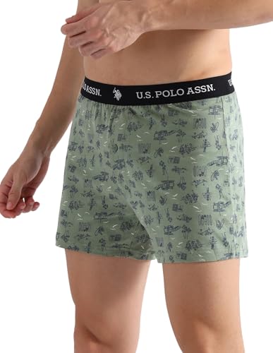 Image of U.S. Polo ASSN. Mens OEX09 Comfort Regular Fit Solid Boxers - Pack of 2