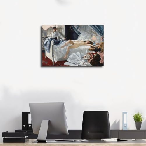 Impression sur toile Rolla par Henri Gervex, tableau déco pour salon de 20x30 cm