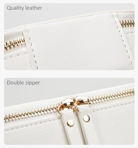 Image of Clear Makeup Bag Set of 2,Travel Toiletry Bag for Women(Mini+Large White)