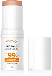 Photoage Stick, Filtro Solar com Cor em Bastão, FPS99 e FPUVA35, Proteção UVA e UVB, Fórmula com Ácido Hialurônico, Acabamento Mate, Cor Nude, 12g