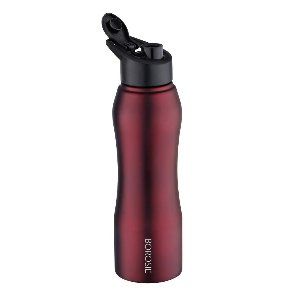 Borosil Hydra Grip-n-Sip Stainless Steel 1000 ml Water Bottle | Single Wall, Leakproof, BPA Free| Bottle for Office, School, College & Gym | 1 Year Warranty, Maroon (B07T6T8NT3) Amazon Price History, Amazon Price Tracker