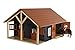 Produktbild Kids Globe Farming Reiterhof Bauernhof Pferdestall Holz 1:24 mit 2 Boxen, Spielzeug Pferdehof, mit praktischem Faltdach, für alle gängigen Tierfiguren 610167