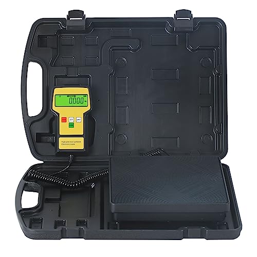 220LBS Electronic Digital Refrigerant Charging Weight Scale with Portable Case, HVAC Refrigerant Scale for All Refrigerant Recovery Tanks