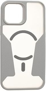 جراب خلفي فاخر لموبايل أبل آيفون 12 برو ماكس متوافق مع ماج سيف من الراية، لون رمادي فاتح