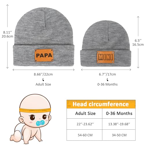 Parent-Child Beanie Hat,PAPA & Baby Daughter/Son Winter Warm Knit Hat,Kids Soft Beanie Cap3