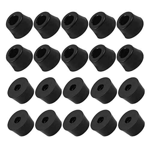 METALLIXITY Rubber Bumper Feet (17x10mm/0.67"x0.39") 100Pcs, Round Leg Pads Floor Protectors with Metal Washer