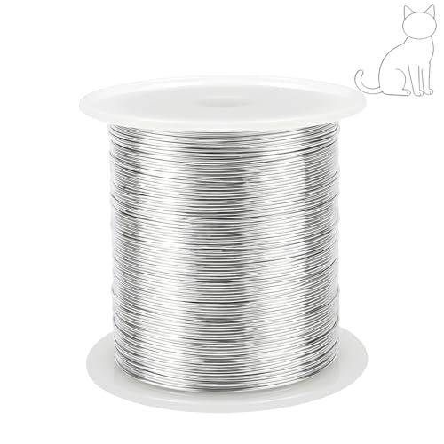 Tenn Well Jewelry Wire 26 Gauge Copper Craft Wire 328 Feet 0.4mm Bendable Metal Wire for Jewelry Making Sculpting Floral Making Wreath Making Crafting Christmas Ornaments (Silver Color)