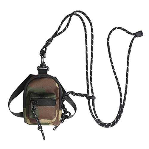 RIDENEEY Trendige Mini-Tasche, Münzgeldbörse, Mini-Neckholder-Umhängetasche, Schultertaschen, geeignet für Puttingkarten, Kopfhörer, Kleingeld, Schlüssel usw. (Camouflage) Cover
