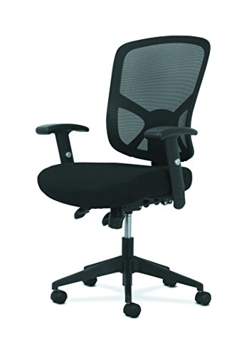 Image of HON Sadie Ergonomic Office Chair, Mesh High Back, Height Adjustable Back and Arms,Tilt-Tension Recline Control, Rolling Swivel, Lumbar Support
