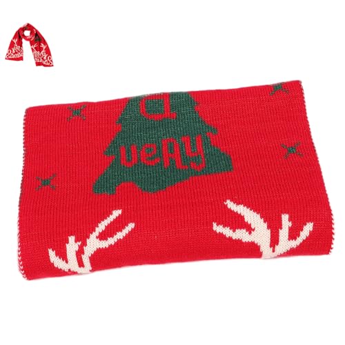 BESPORTBLE Bufanda Navideña con Diseño de Cálida y para Otoño Invierno Bufanda de Moda para Navidad Tejido Doble y Agradable para
