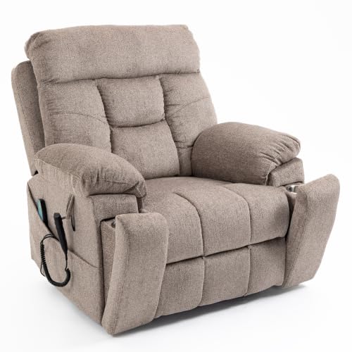 Image of Oversized Power Lift Recliner for Big & Tall, 26 inch Wide Seat, Khaki