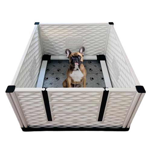 Image of EZwhelp EZclassic Dog Whelping Box with Rails, Padded, Small 28 inch x 28 inch