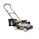 Callow Premium Petrol Lawn Mower - 41cm Cutting Width - Powerful 4 Stroke 123cc 2.8hp OHV LONCIN Engine with Centrally Adjusted Cutting Heights between 25mm and 70mm and 40 L grass box